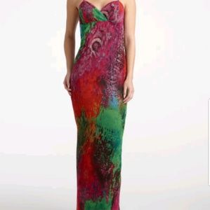 Charlotte Russe Tropical Python Print Maxi Dress